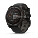 Умные часы Garmin Fenix 8 47mm Sapphire Solar Carbon Grey DLC Titanium с черным ремешком