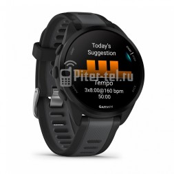 Умные часы Garmin Forerunner 165 Music черный с серым ремешком