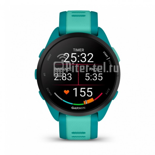 Умные часы Garmin Forerunner 165 Music c бирюзовым ремешком