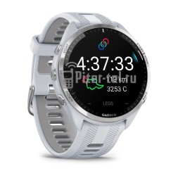 Умные часы Garmin Forerunner 965 белые, титановый безель, с белым ремешком