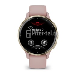 Умные часы Garmin Venu 3S 41mm Advanced GPS Smartwatch Pink Dawn Gold с розовым ремешком
